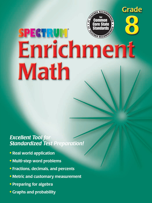 Title details for Enrichment Math, Grade 8 by Spectrum - Available